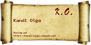 Kandl Olga névjegykártya